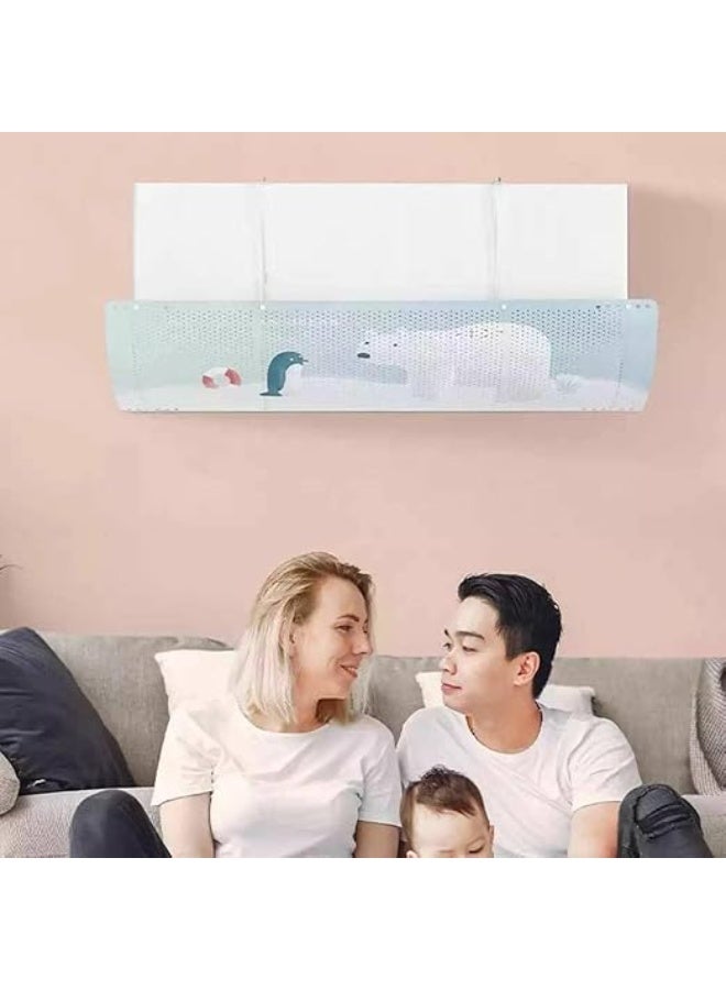 طقم موزع هواء التكييف قطعتين لتوجيه الهواء ومنع التدفق المباشر أثناء النوم بتصميم مرن وأنيـق - Image 1
